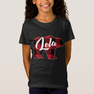 Funny Red Kariert Buffalo Bear Apparel, Filipino L T-Shirt