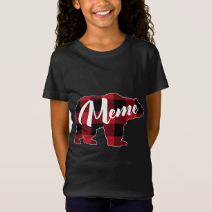 Funny Red Kariert Buffalo Bear Apparel, Fun Meme P T-Shirt