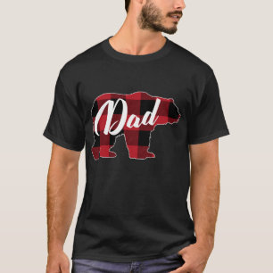 Funny Red Kariert Buffalo Bear Apparel, Vater Paja T-Shirt