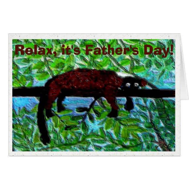 Funny Red Lemur Dad's (Vorderseite (Horizontal))