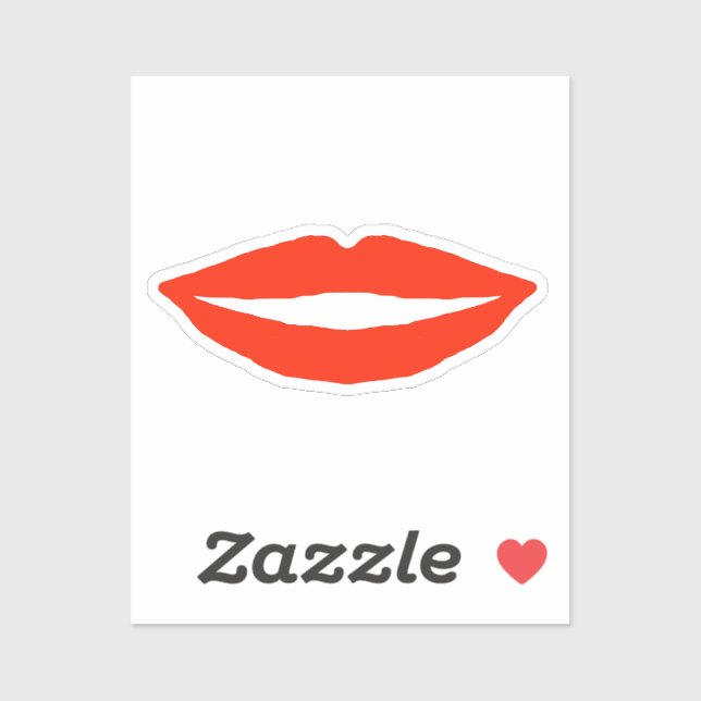 Funny Red Lips Aufkleber (Blatt)