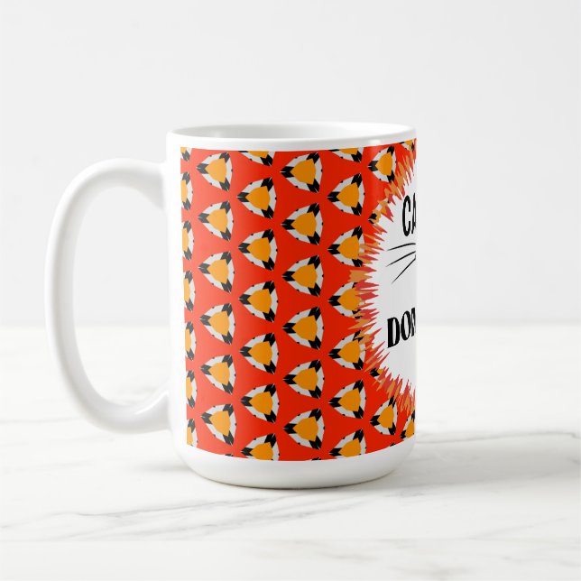 Funny Red Orange Black Cat Lover Kaffeetasse (Links)