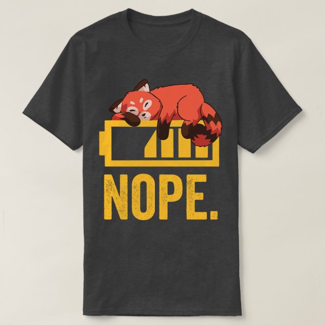Funny Red Panda Lazy 3 T-Shirt (Design vorne)