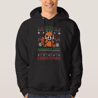 Funny Red Panda Uggi WeihnachtsLICHT Sweater Hoodie