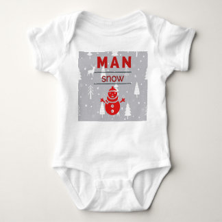 Funny Red Snowman Baby Strampler