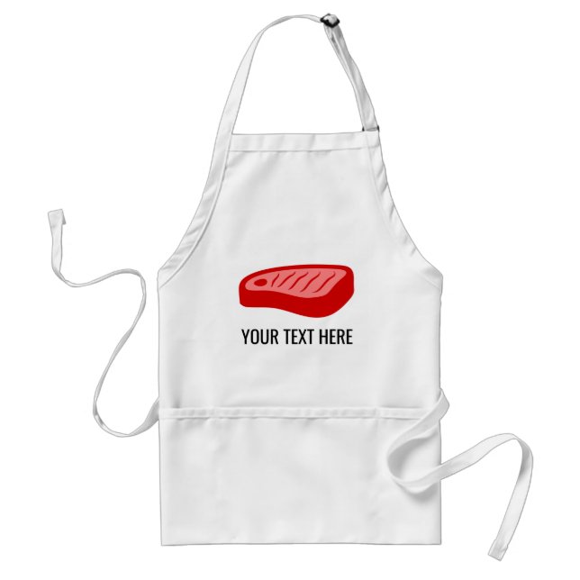 Funny Red Steak Custom Grillen Vater Schürze (Vorne)