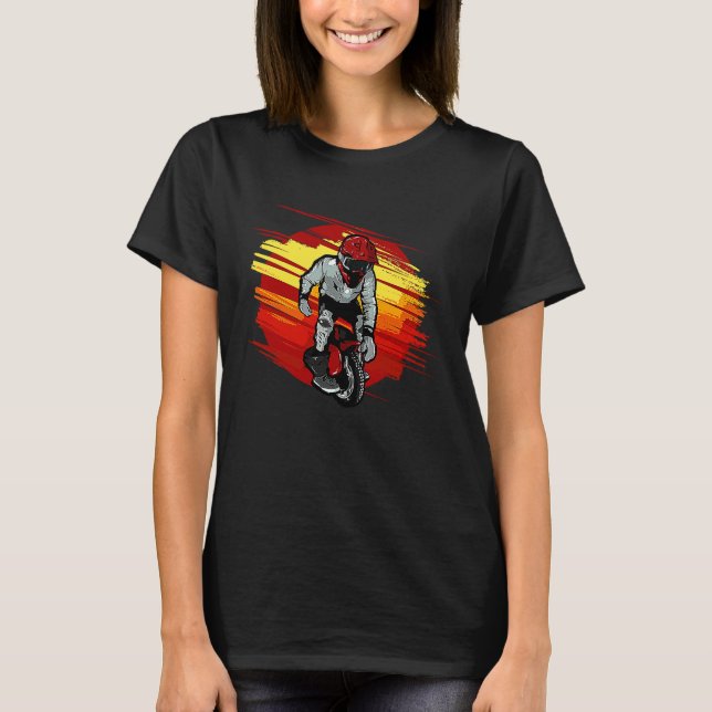 Funny Red Unicycle T-Shirt (Vorderseite)