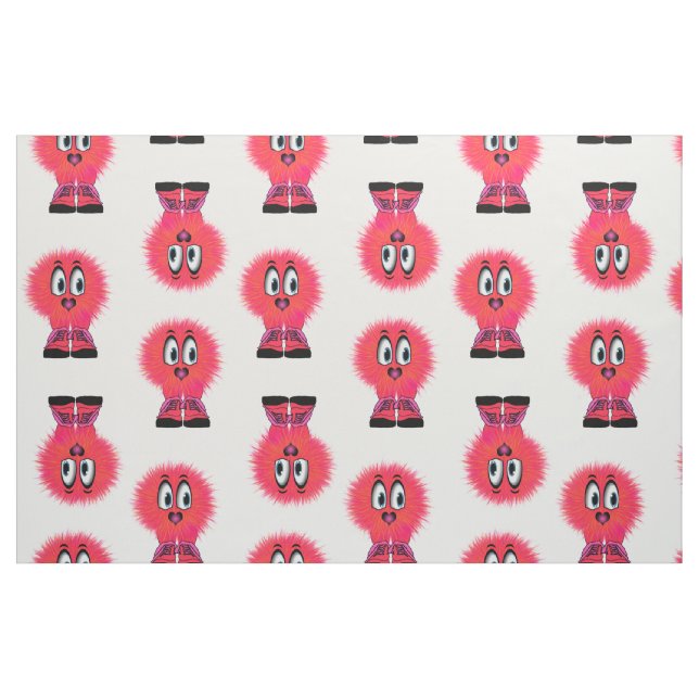 Funny Red Warm Fuzzy Critter Stoff (Fat Quarter (45,7 x 55,9 cm))