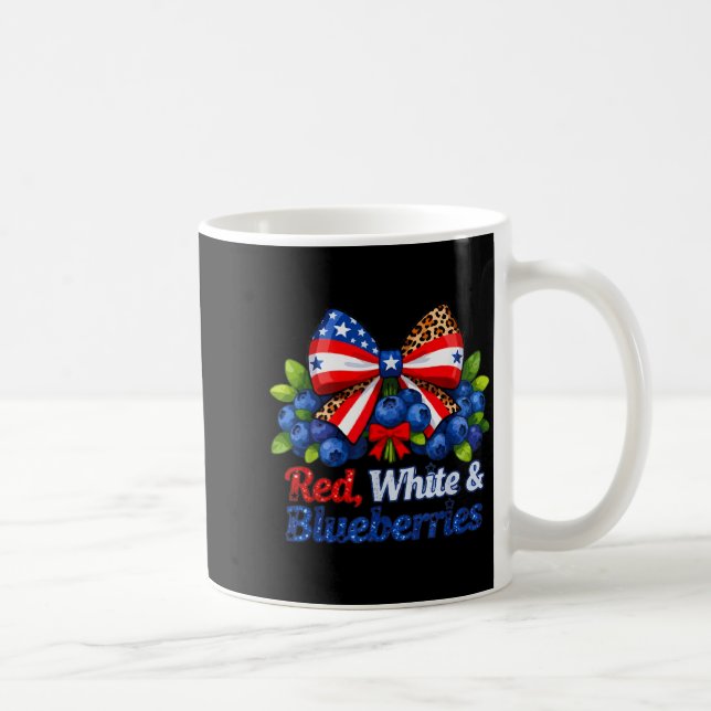 Funny Red White And Blueberries Matching Graphic P Kaffeetasse (Rechts)
