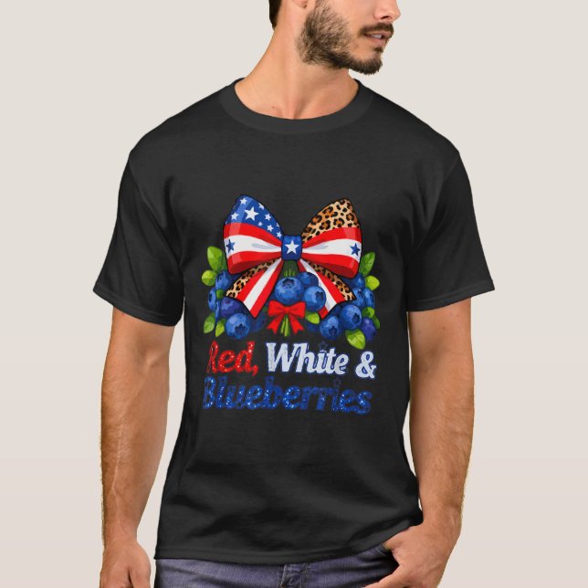Funny Red White And Blueberries Matching Graphic P T-Shirt (Vorderseite)
