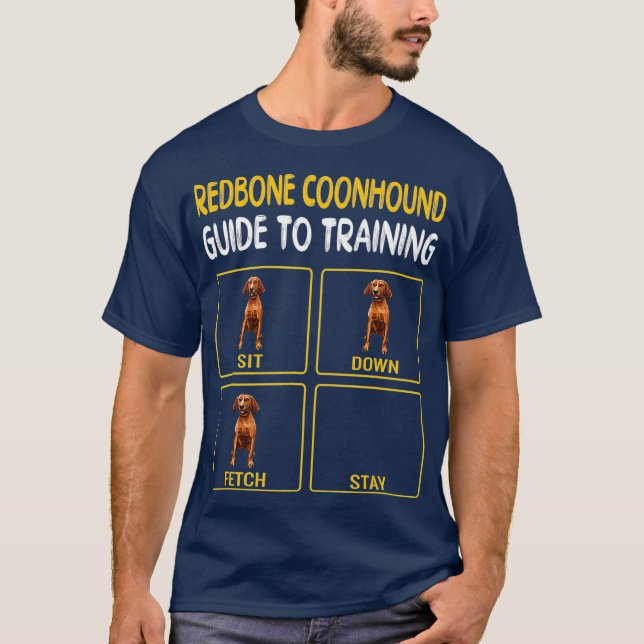 Funny Redbone Coonhound Guide to Training Dog T-Shirt (Vorderseite)