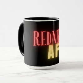 Funny Redneck AF Neon Personalisiert Tasse
