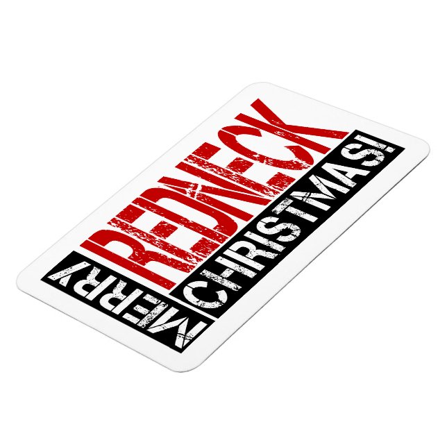 Funny Redneck Weihnachten wünscht Magnet (Linke Seite)