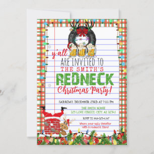 Funny Redneck Weihnachts-Feiertag Einladung