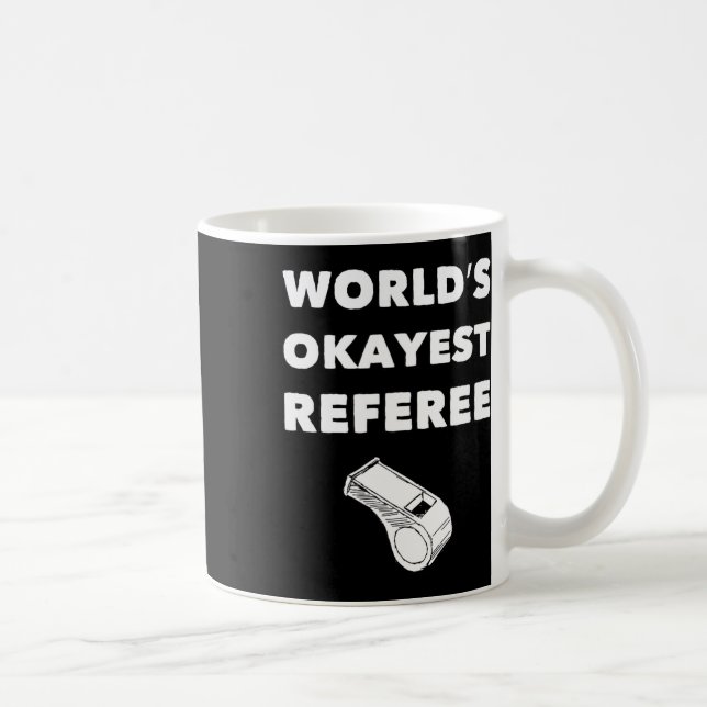 Funny Referee S - Weltweiter Schiedsrichter - Schw Kaffeetasse (Rechts)