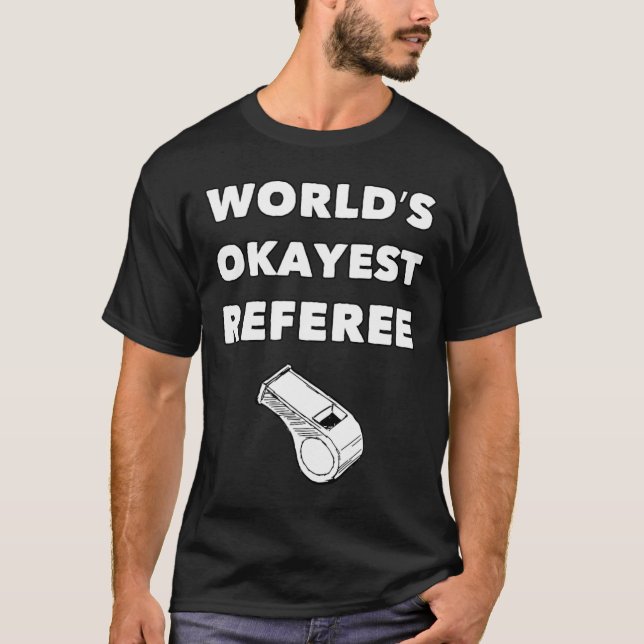 Funny Referee S - Weltweiter Schiedsrichter - Schw T-Shirt (Vorderseite)