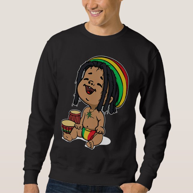 Funny Reggae Jamaica Music Ragga Reggaeton Relax F Sweatshirt (Vorderseite)