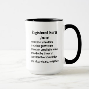Funny Registered Nurse Definition Geschenke Tasse
