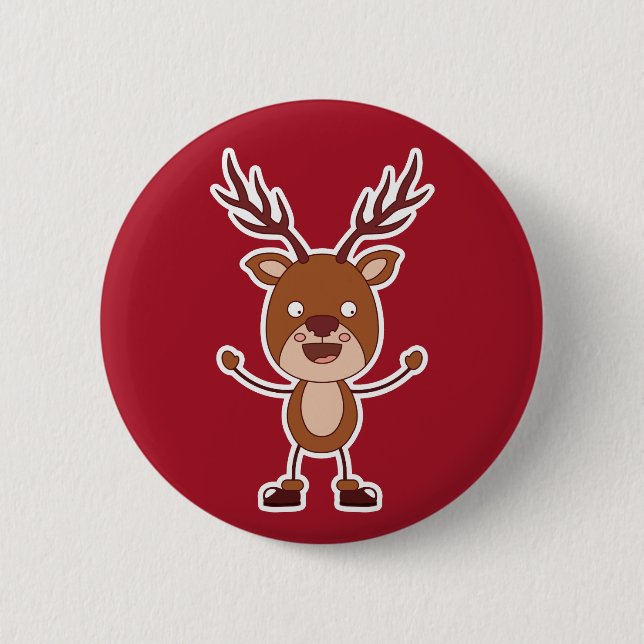 Funny Reindeer Buttons (Vorderseite)