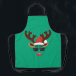 Funny Reindeer Christmas Winter Familie Niedlich H Schürze<br><div class="desc">Funny Rentier Weihnachtsfamilie Niedlicher Hirschurlaub Winter</div>