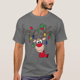 Funny Reindeer Frohe Weihnachten T-Shirt