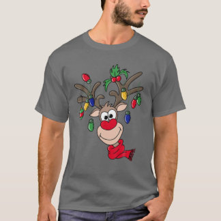 Funny Reindeer Frohe Weihnachten T-Shirt