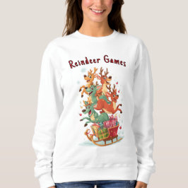 Funny Reindeer Games Christmas Hoodie