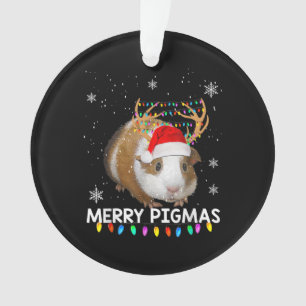Funny Reindeer Guinea Pig Weihnachten Ornament
