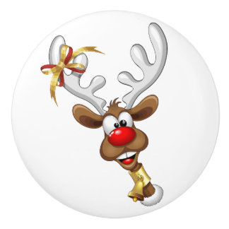 Funny Reindeer Peeking Christmas Meme  Keramikknauf