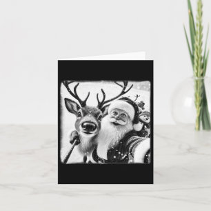 Funny Reindeer Selfie Weihnachtsmann Weihnachtsman Karte