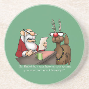 Funny Reindeer Spaß Holiday Untersetzer Geschenk