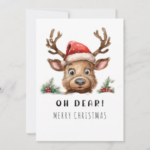 Funny Reindeer Weihnachtskarte