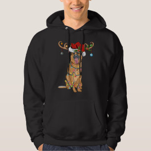 Funny Reindeer Weihnachtsmannmütze German Shepherd Hoodie