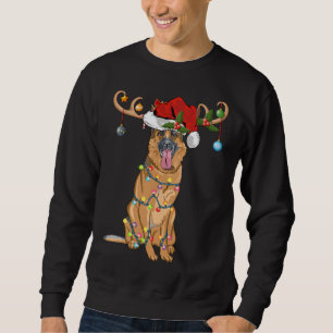 Funny Reindeer Weihnachtsmannmütze German Shepherd Sweatshirt