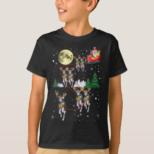 Funny Reindeer Whippets Weihnachten Hundeliebhaber T-Shirt