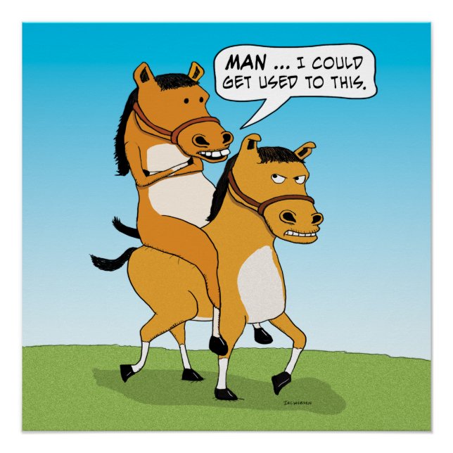 Funny Reiten Poster (Vorderseite)