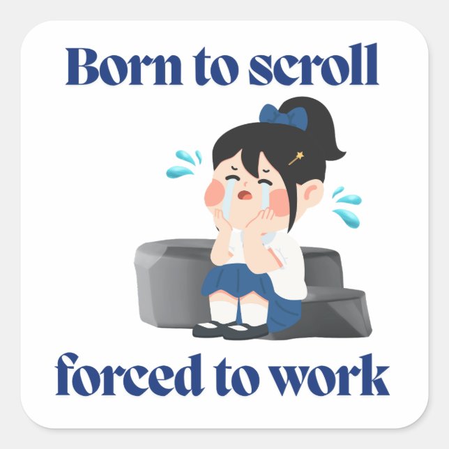 Funny Relatable Sticker for Laptop,Journals & more (Vorderseite)