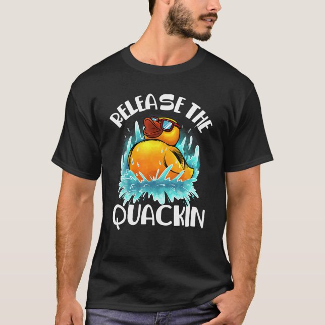 Funny Release des Quackin-Geschenks | Gummi Duck L T-Shirt (Vorderseite)