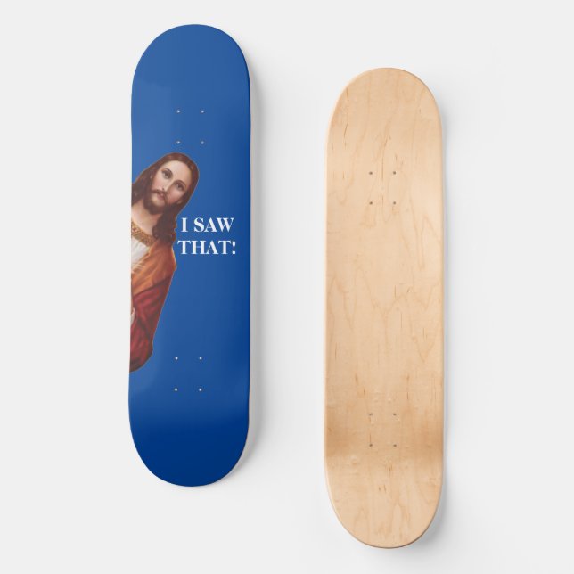 Funny Religious Jesus Meme Christlich Skateboard (Vorderseite)