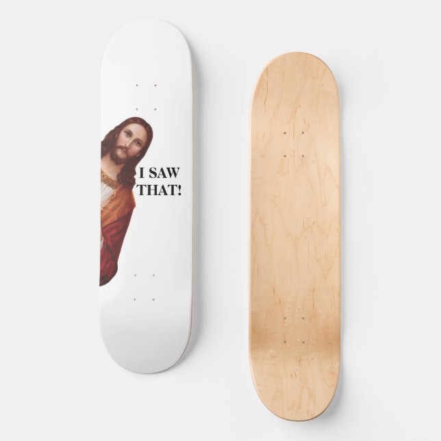 Funny Religious Jesus Meme Christlich Skateboard (Vorderseite)