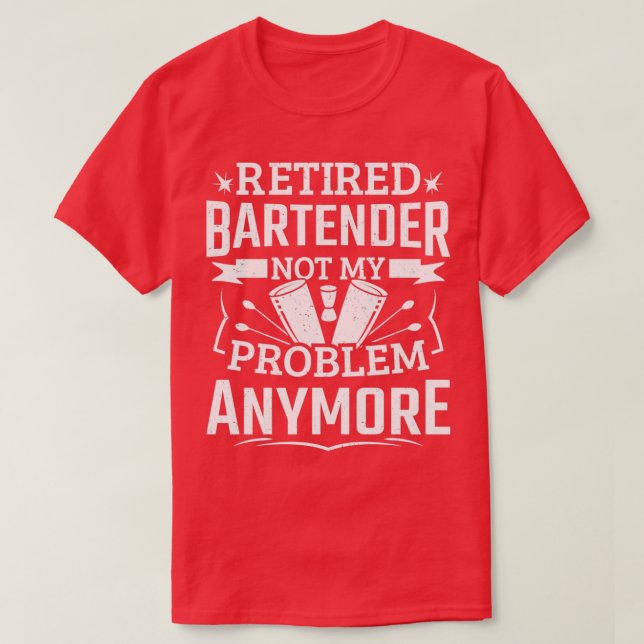 Funny Remüde Barkeeper Problem Männer verbarrikadi T-Shirt (Design vorne)