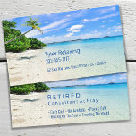 Funny Remüde Beach & Palms DIY Professionelle Gag  Visitenkarte<br><div class="desc">Bist du bald in Rente oder in Rente? Diese Beachcard mit Palmen ist ideal,  um sich bei Party oder bei der Arbeit bei Freunden und Familie lassen,  dass der große Tag gekommen ist. Arbeitet gut für jeden Beruf. Mit lustigen Infos,  die Sie sich erträumen können. Blauer Text,  Version 2.</div>
