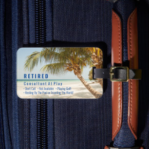 Funny Remüde, Beach & Palms, Professionelle Gag Gepäckanhänger