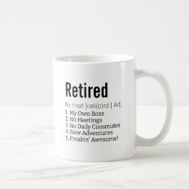 Funny Remüde Definition Geschenk für Ruhestandsgag Kaffeetasse
