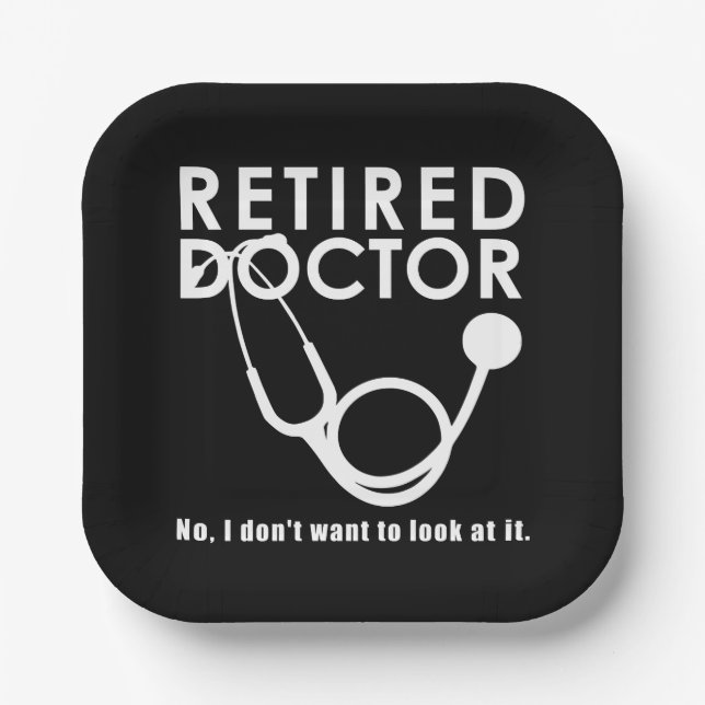 Funny Remüde Doctor Quotes Medizinstudium Pappteller (Vorderseite)