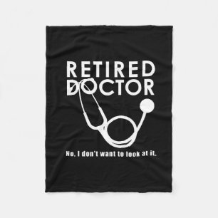 Funny Remüde Doktor Stethoscope Retiring Medical Fleecedecke