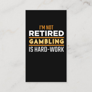 Funny Remüde Gambler Casino Spielautomat Visitenkarte