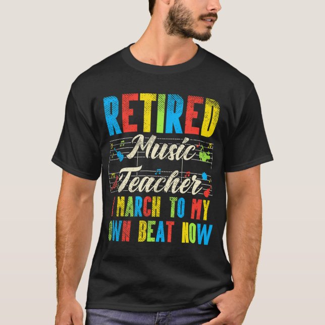 Funny Remüde Music Teacher T-Shirt (Vorderseite)