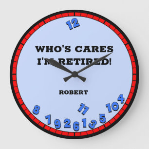 Funny Remüde Novelty Large Clock Große Wanduhr