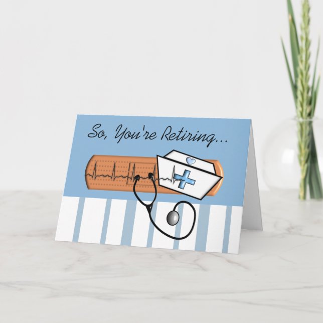 Funny Remüde Nurse Grußkarte Karte (Vorderseite)